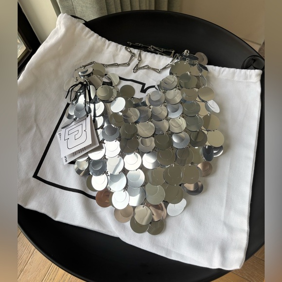 Paco Rabanne Sparkle Heart Shoulder Bag - Picture 3 of 16